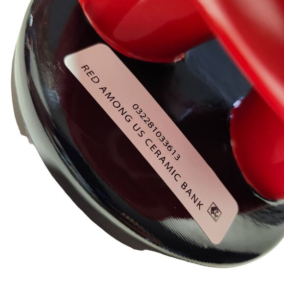 Among Us Crewmate Red Ceramic Piggy Bank Innersloth - Picture 6 of 7
